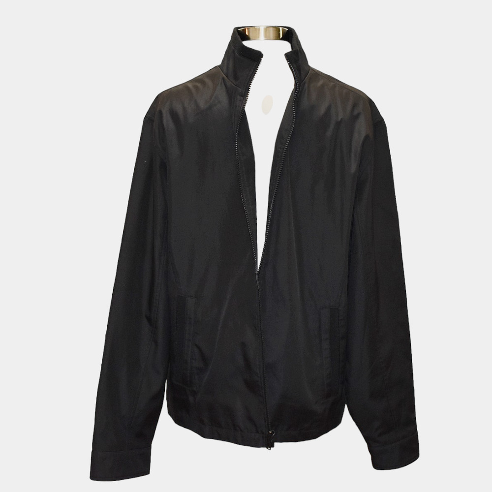 Calvin Klein Black Full Zip Front Lightweight Stand-up Collar Jacket Size XL